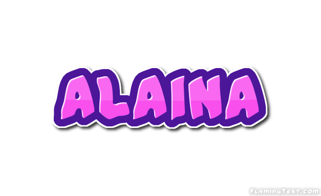 Alaina Logo | Free Name Design Tool from Flaming Text