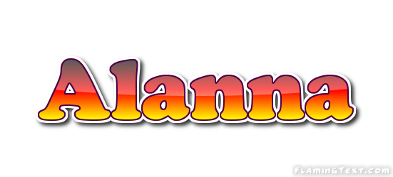 Alanna Logotipo Ferramenta de Design de Nome Grátis a partir de Texto Flamejante