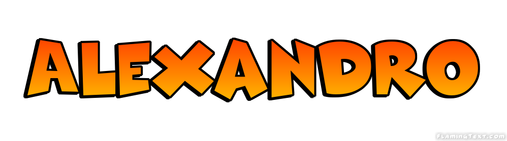 alexandro-flaming-text