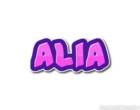  Alia Logo Free Name Design Tool from Flaming Text