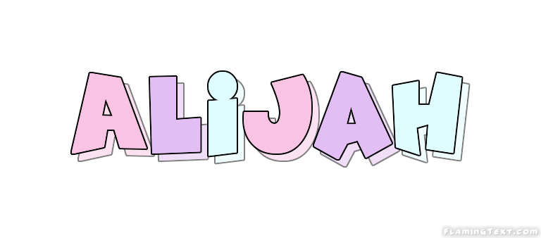 Alijah Logo | Free Name Design Tool from Flaming Text