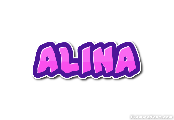 Alina Лого Бесплатный инструмент для дизайна имени от Flaming Text