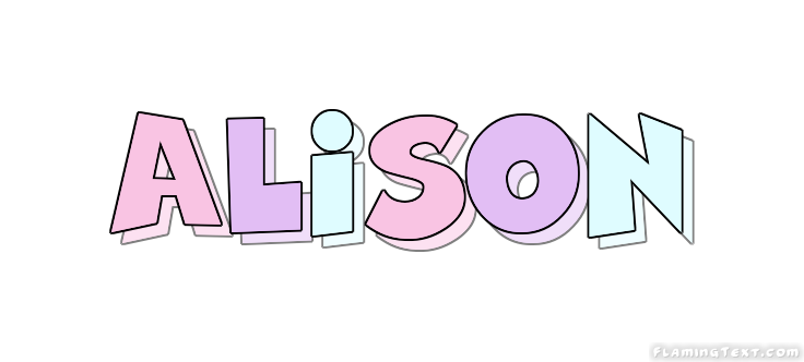 Alison Logo | Free Name Design Tool from Flaming Text