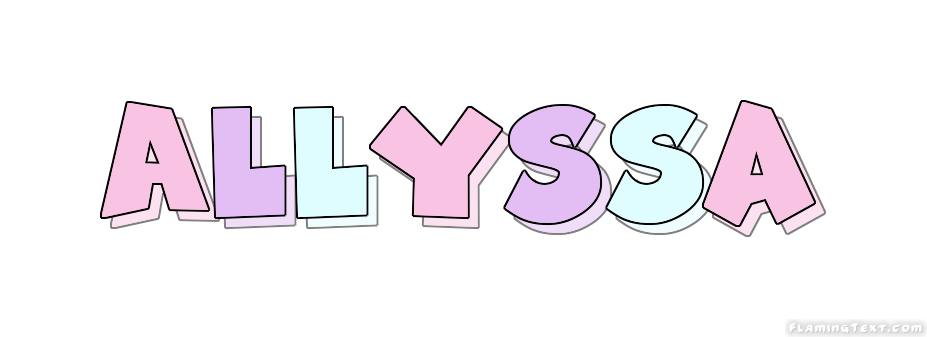 Allyssa Logo | Free Name Design Tool from Flaming Text
