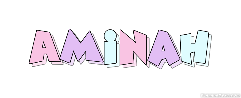 Aminah Logo | Free Name Design Tool from Flaming Text