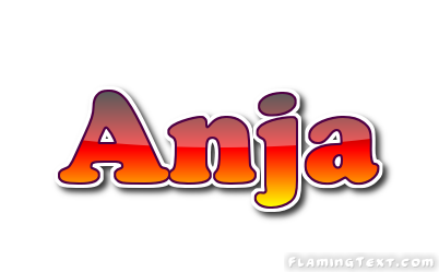 Anja Лого Бесплатный инструмент для дизайна имени от Flaming Text