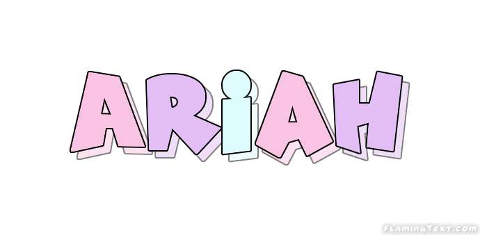 Ariah Logo | Free Name Design Tool from Flaming Text