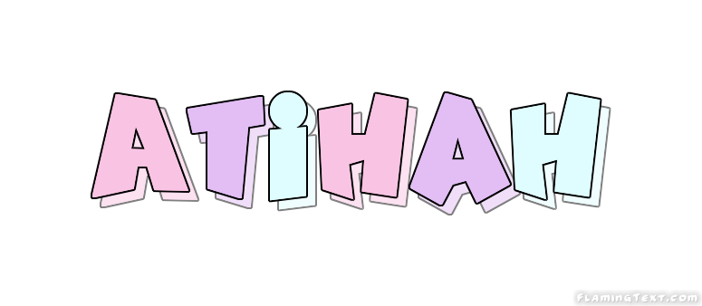 Atihah Logo | Free Name Design Tool from Flaming Text