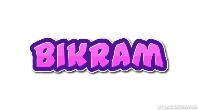 Bikram Logo | Free Name Design Tool from Flaming Text
