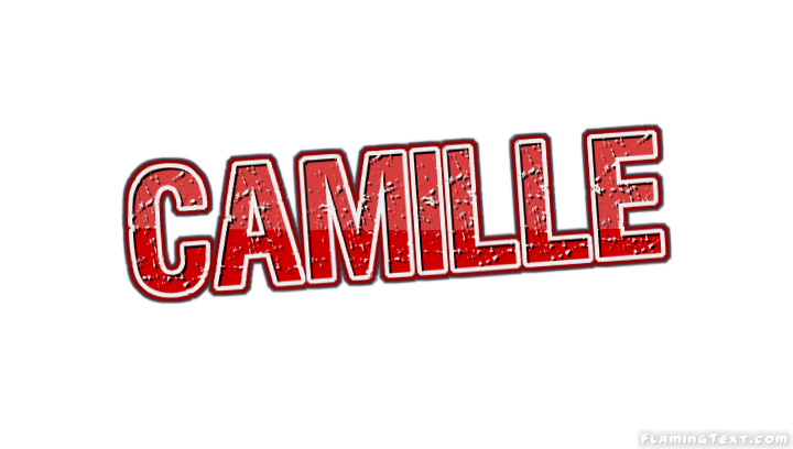 Camille Logotipo  Ferramenta de Design de Nome Grátis a partir de Texto  Flamejante