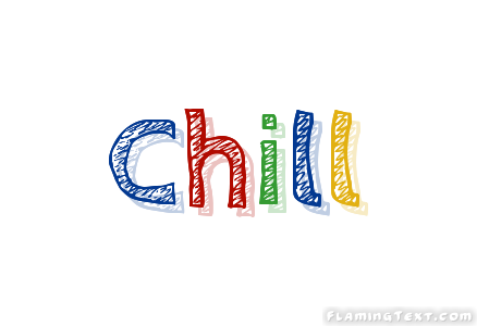 Just Chill Text Logo' Sticker | Spreadshirt