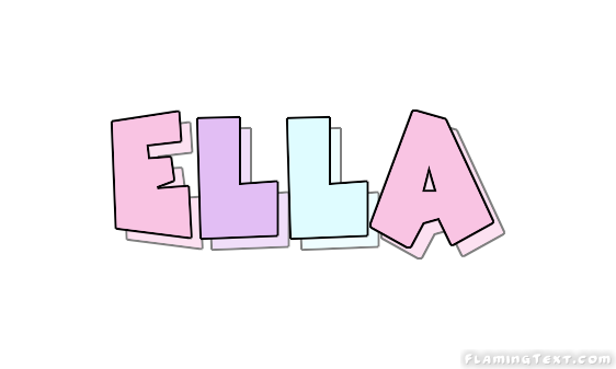 Ella Logo | Free Name Design Tool from Flaming Text