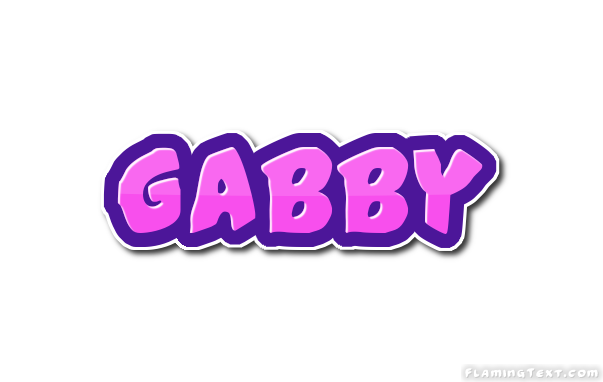 the name gabby in bubble letters