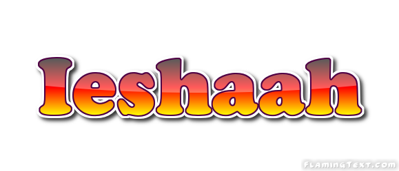 Ieshaah Logo | Free Name Design Tool from Flaming Text