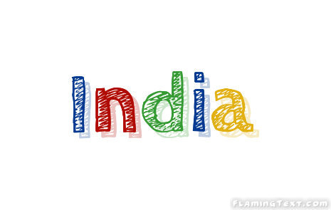 Creative text India in Indian flag color. 25324134 Vector Art at Vecteezy