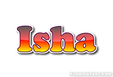 Isha Logo | Free Name Design Tool from Flaming Text