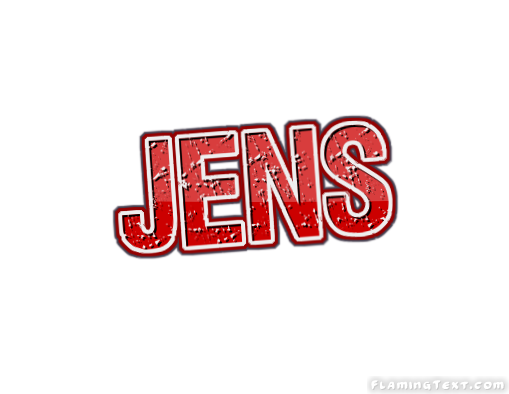 Jens Logo Outil de conception de nom gratuit à partir de texte flambabeant