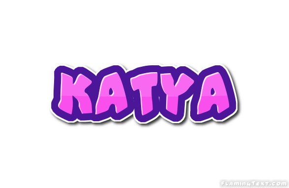 Katya Лого Бесплатный инструмент для дизайна имени от Flaming Text