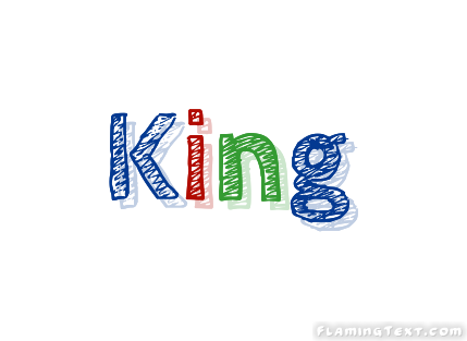 the word king in different fonts