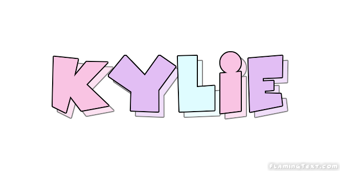 Kylie ロゴ フレーミングテキストからの無料の名前デザインツール