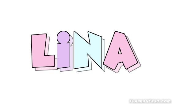 Lina Лого | Бесплатный инструмент для дизайна имени от Flaming Text