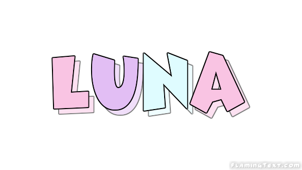 luna Лого Бесплатный инструмент для дизайна имени от flaming text