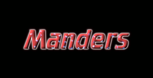 Manders ロゴ フレーミングテキストからの無料の名前デザインツール