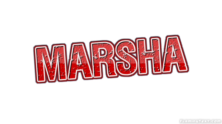 Marsha Лого Бесплатный инструмент для дизайна имени от Flaming Text 