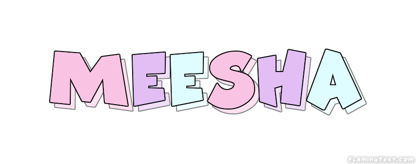 Meesha Logo | Free Name Design Tool from Flaming Text