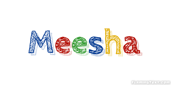 Meesha Logo | Free Name Design Tool from Flaming Text