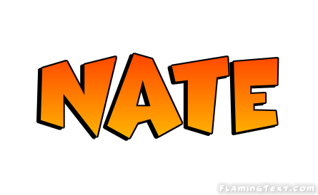 Nate Logo | Free Name Design Tool von Flaming Text