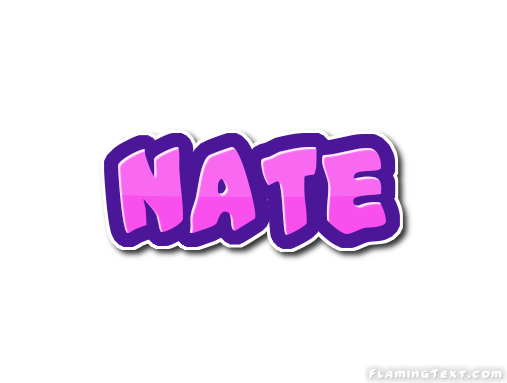 Nate Logo | Free Name Design Tool from Flaming Text