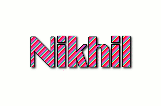 Stylish Nikhil Name Logo Img Palmtree