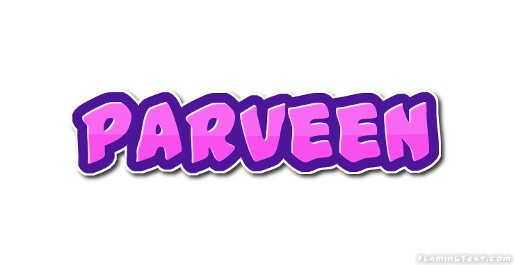 Parveen लोगो | ज्वलंत पाठ से मुक्त नाम डिजाइन उपकरण