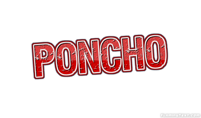 Poncho with logo