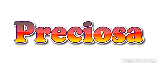 Preciosa Logo  Free Name Design Tool from Flaming Text