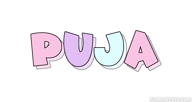 Puja Logo Free Name Design Tool From Flaming Text