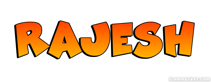 Rajesh Logo | Free Name Design Tool from Flaming Text