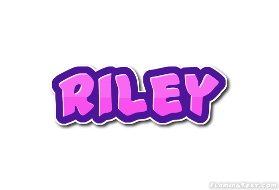 Riley girls name decorative lettering type design Stock Vector