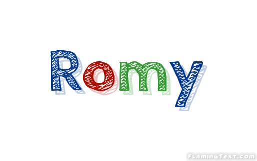 Romy ロゴ フレーミングテキストからの無料の名前デザインツール