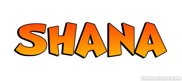 Shana Logo | Free Name Design Tool from Flaming Text
