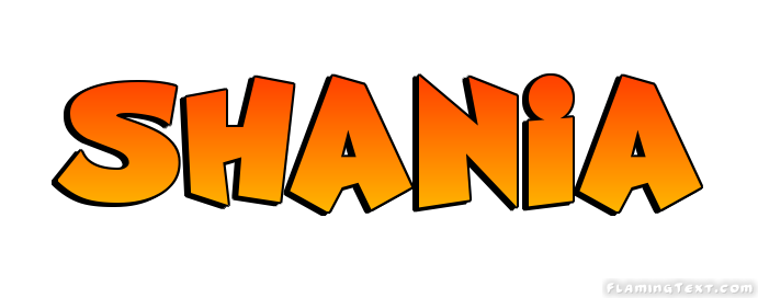Shania Logo | Free Name Design Tool from Flaming Text