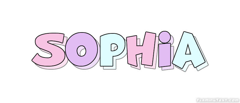 Sophia Logo Herramienta de diseño de nombres gratis de Flaming Text