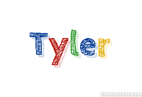 bubble letters names tyler