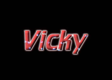 Vicky लोगो | ज्वलंत पाठ से मुक्त नाम डिजाइन उपकरण