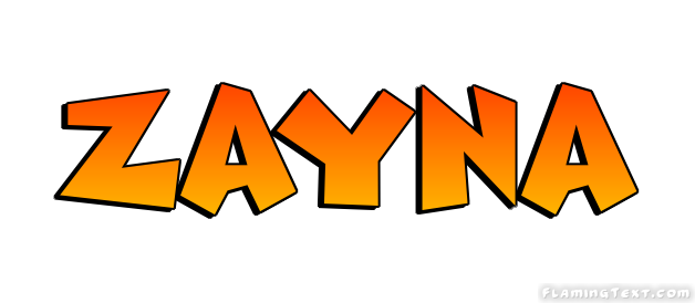 Zayna Logo | Free Name Design Tool from Flaming Text