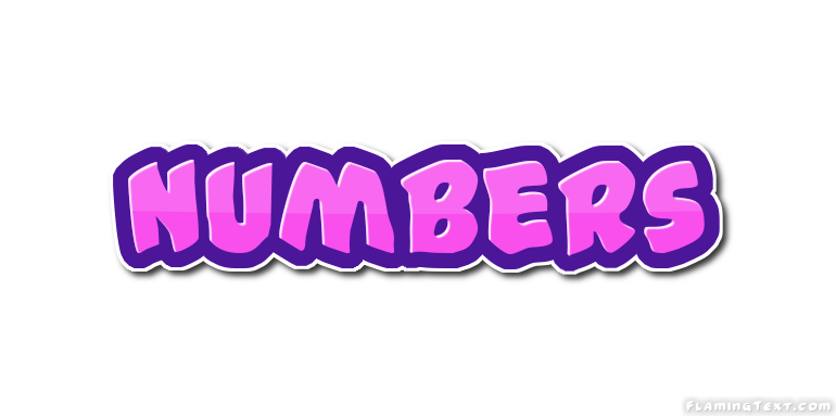 numbers Logo | Free Logo Design Tool from Flaming Text
