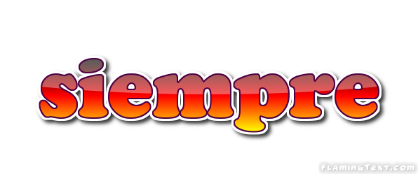 siempre Logo | Herramienta de diseño de logotipos gratuita de Flaming Text